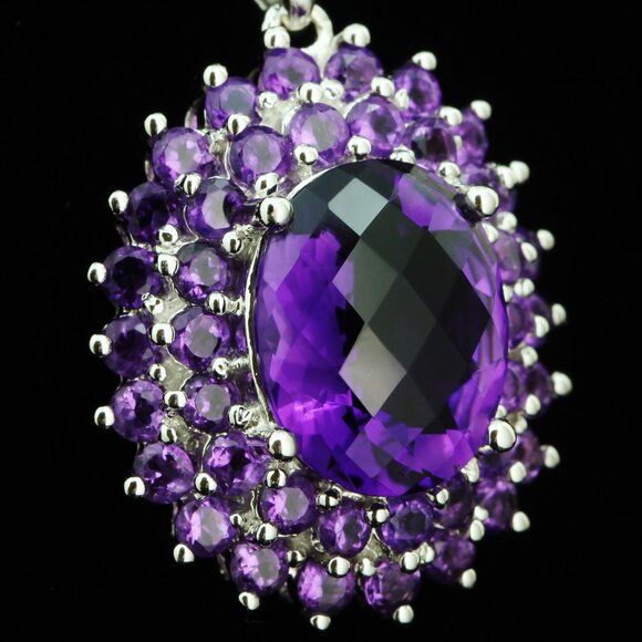 $3950 / NEW / EFFY / Fancy Purple Amethyst Necklace / 14K Gold - Picture 2 of 8